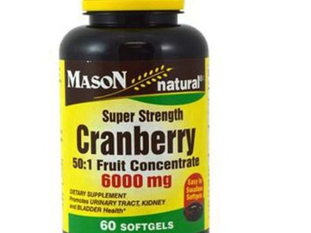 Super Strength Cranberry 60 Softgels By Mason Sale