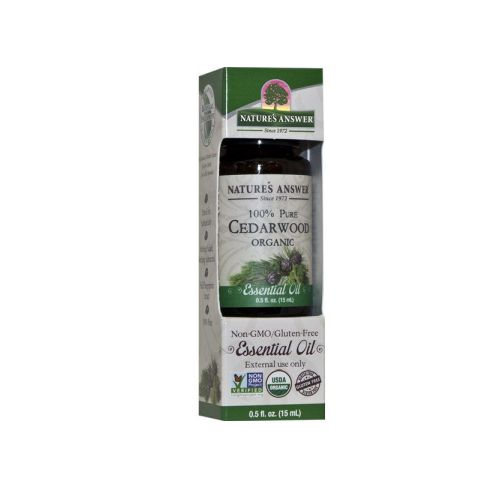 Organic Essential Oil Cedarwood 0.5 oz By Nature s Answer Hot on Sale