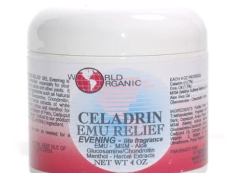 Celadrin EMU Relief Cream 4 oz By World Organics on Sale