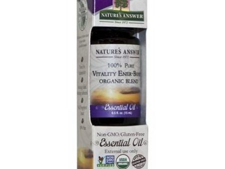 Organic Essential Oil Vitality Ener-Boost 0.5 oz By Nature s Answer Online now