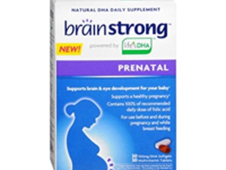 Brainstrong Prenatal Multivitamin Plus Dha Tablets And Liquid Gels 30 Count  By Brainstrong Online Sale