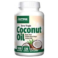 Coconut Oil 100% Organic Extra Virgin 120 Softgels By Jarrow Formulas For Sale