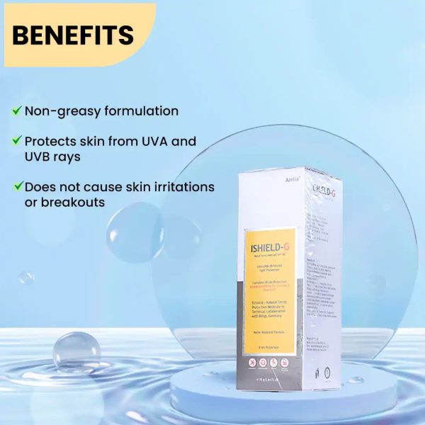 Ishield-G Aqua Sunscreen Gel with SPF-50 For Sale